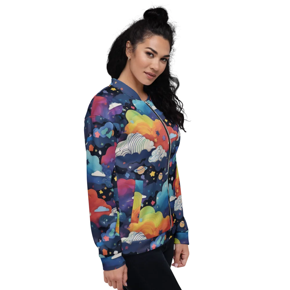 Nebula Rainbow on Bomber Jacket — Right