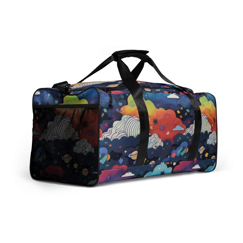 Nebula Rainbow on Duffle Bag — Right Front