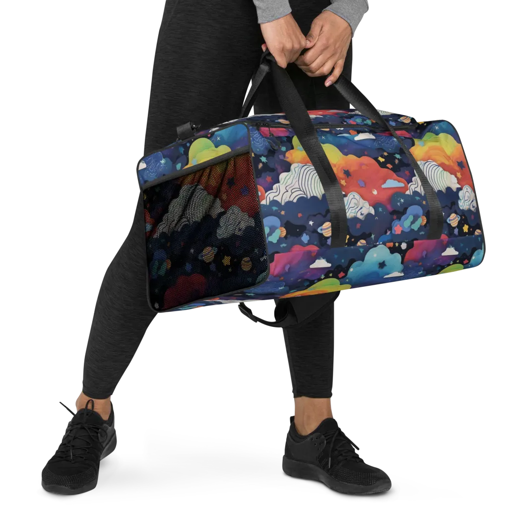 Nebula Rainbow on Duffle Bag — Right Front