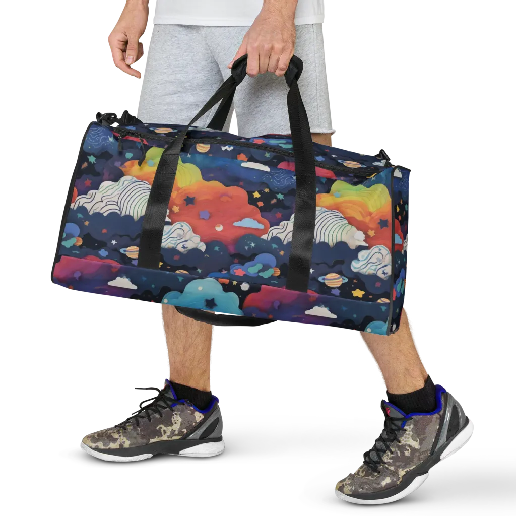 Nebula Rainbow on Duffle Bag — Front