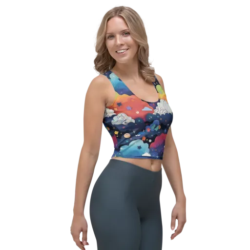 Nebula Rainbow on a Crop Top