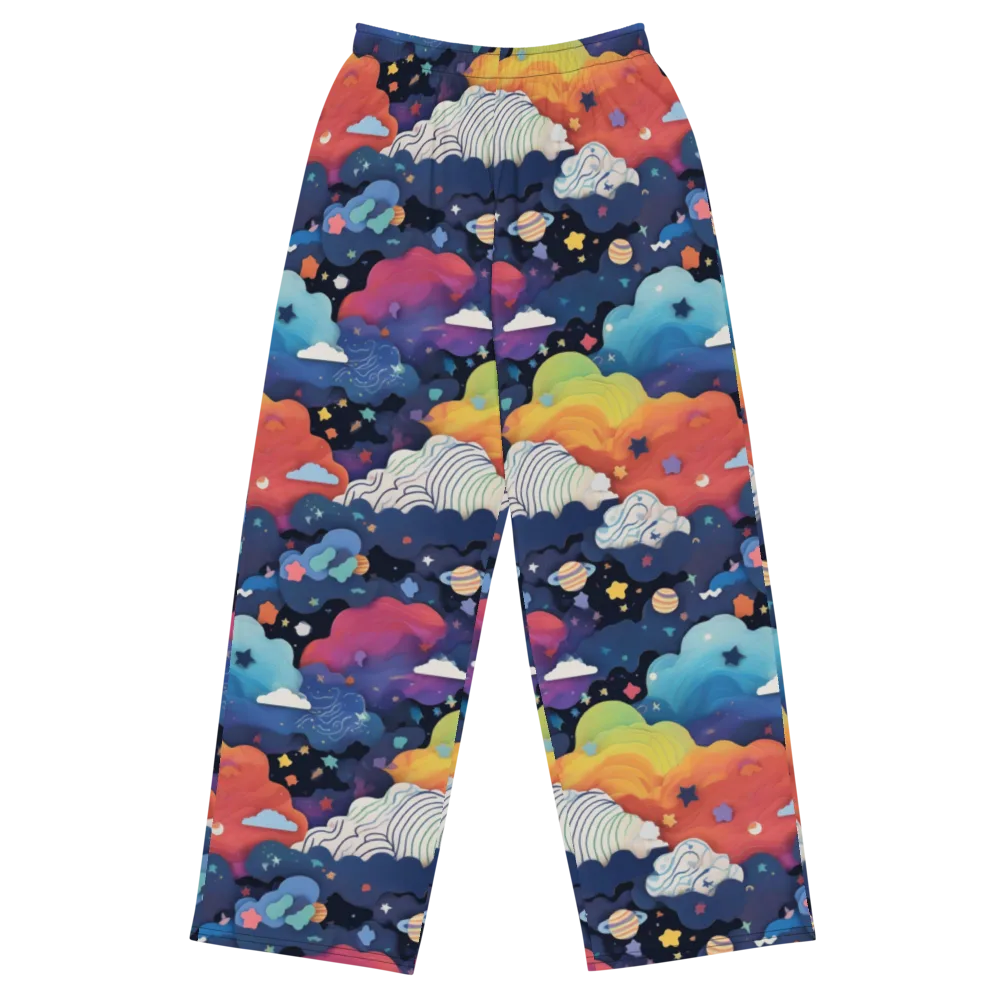 Nebula Rainbow on Wide-Leg Pants — Front