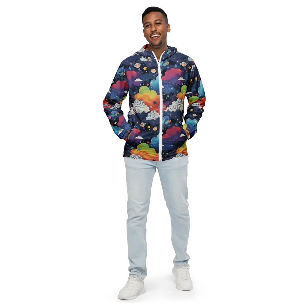 Nebula Rainbow on Men's Windbreaker — Front