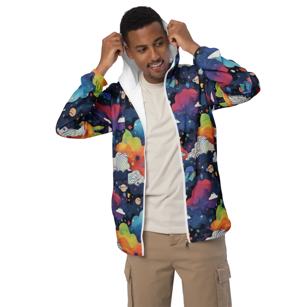 Nebula Rainbow on Men's Windbreaker — Front