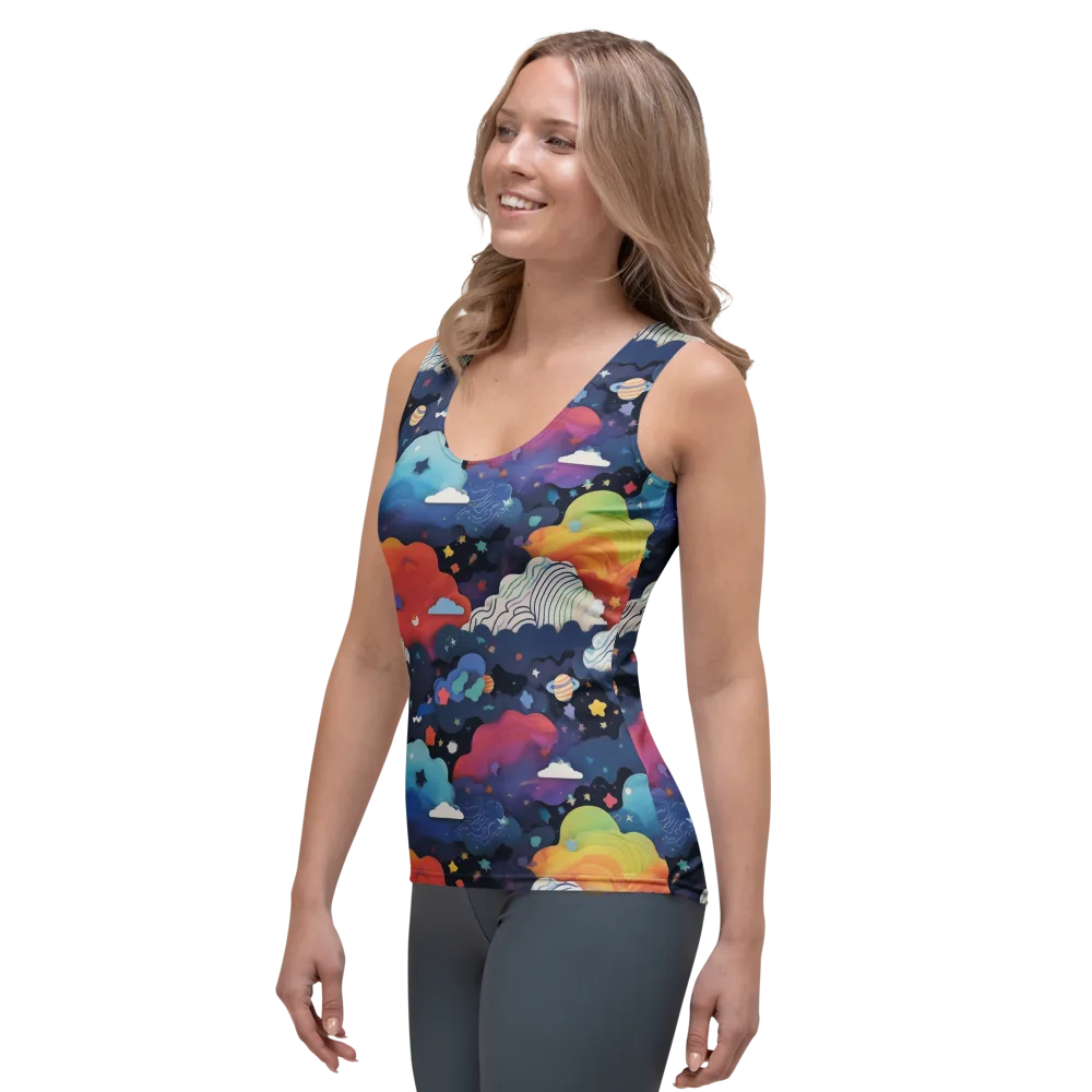 Nebula Rainbow on Women's Tank Top — Left Front