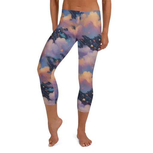 Velvet Comet Drift on a Capri Leggings