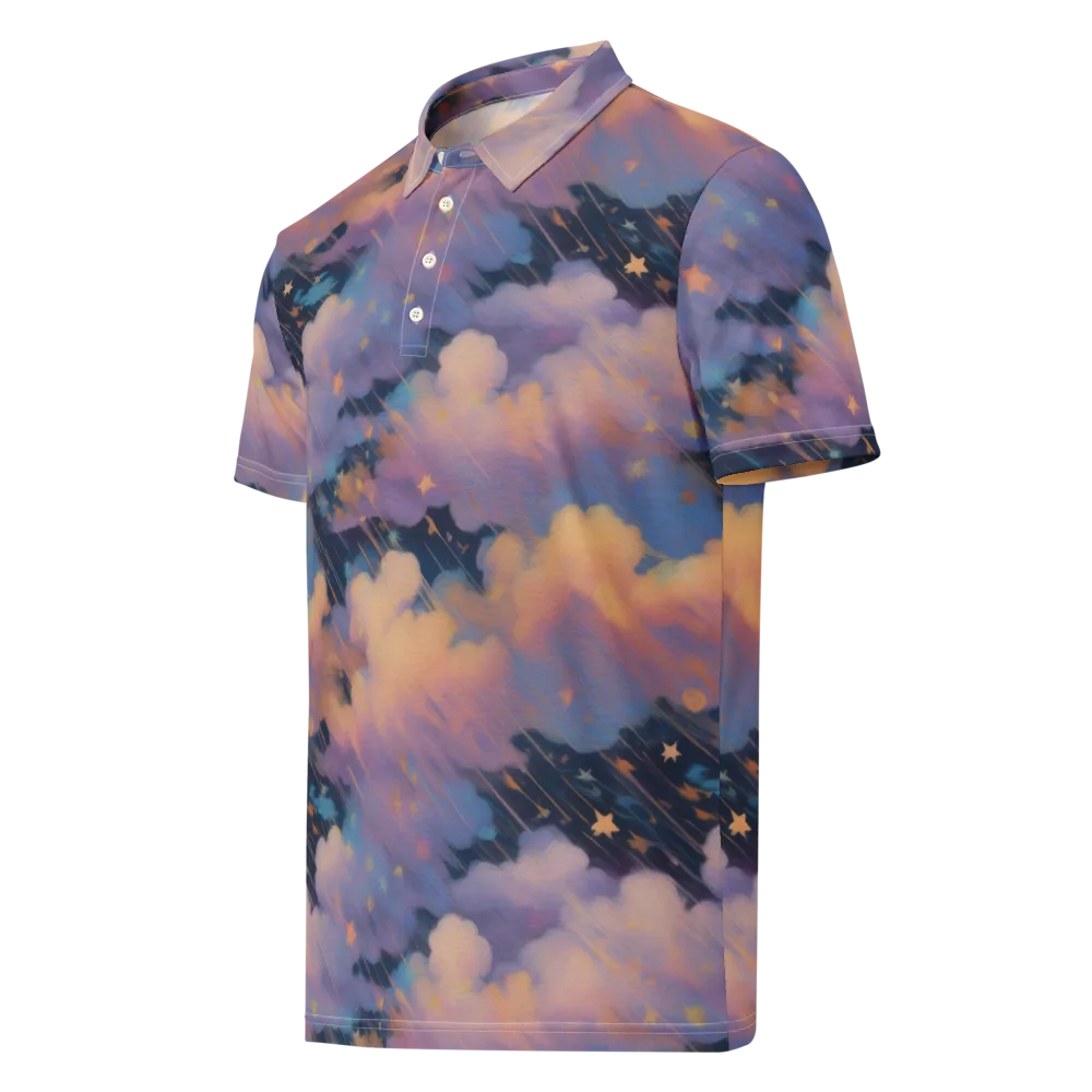 Velvet Comet Drift on Men's Slim Fit Polo Shirt — Left Front