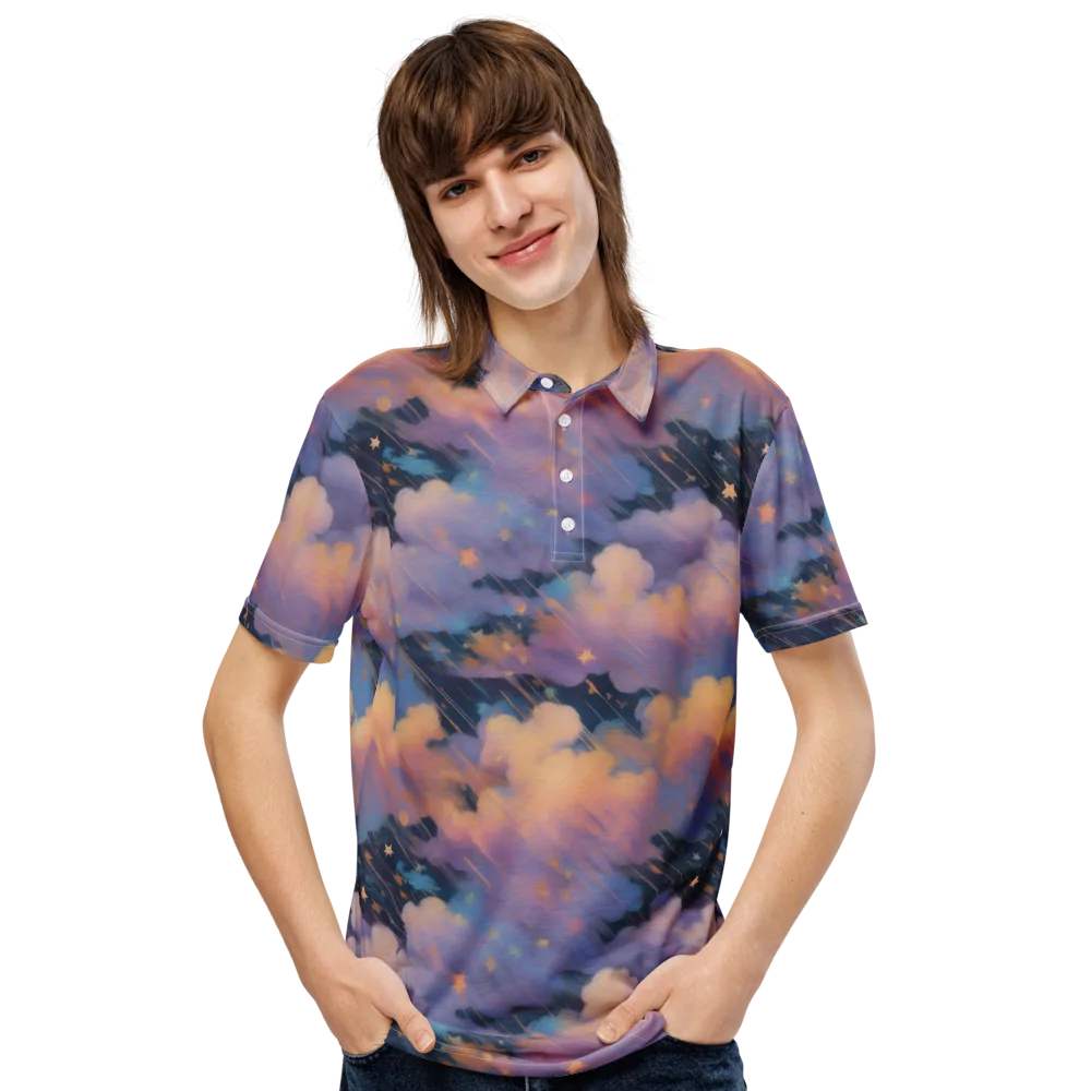 Velvet Comet Drift on Men's Slim Fit Polo Shirt — Front