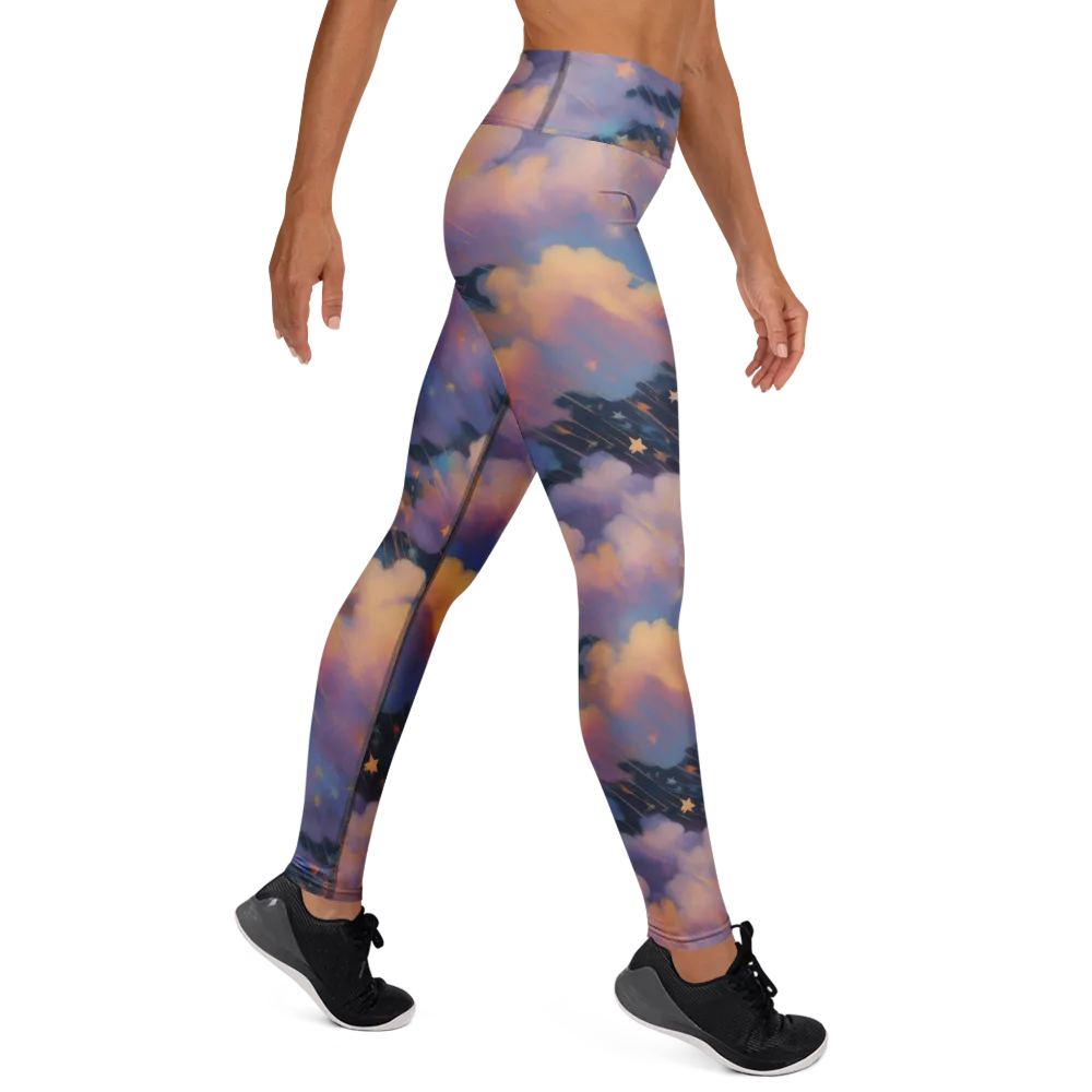 Velvet Comet Drift on Yoga Leggings — Right