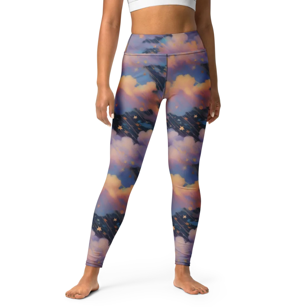 Velvet Comet Drift on Yoga Leggings — Front