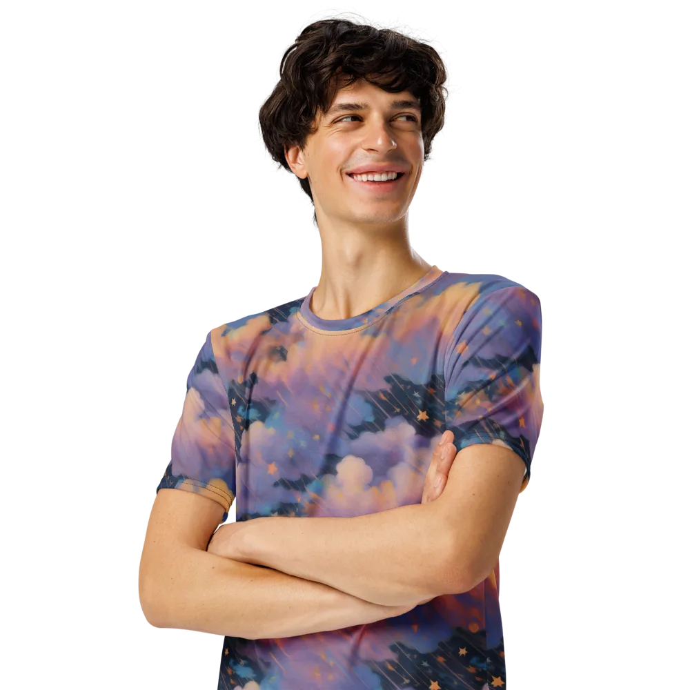 Velvet Comet Drift on Men's Crew Neck T-Shirt — Left Front
