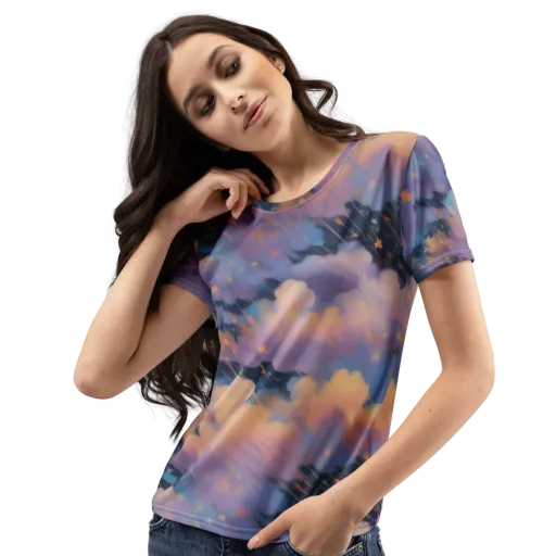 Velvet Comet Drift on a Women's Crew Neck T-Shirt