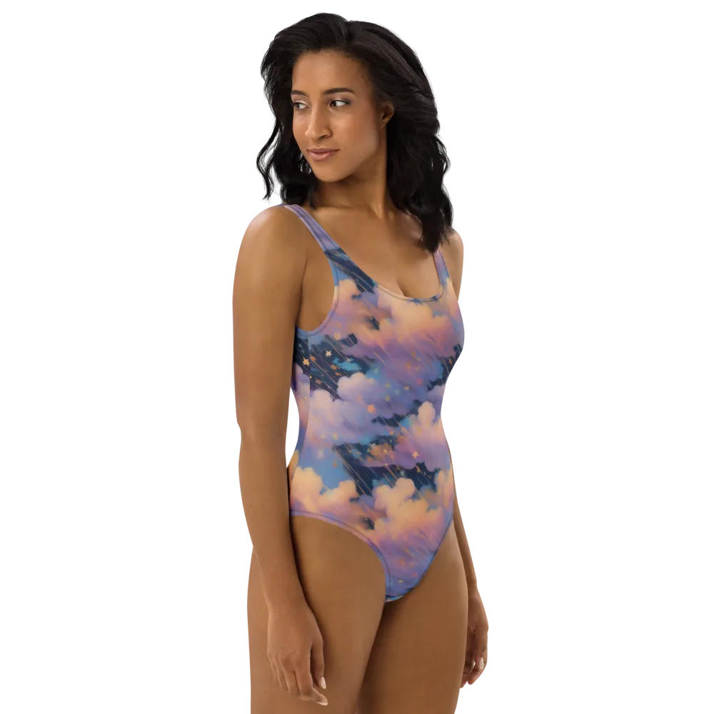 Velvet Comet Drift on One-Piece Swimsuit — Right
