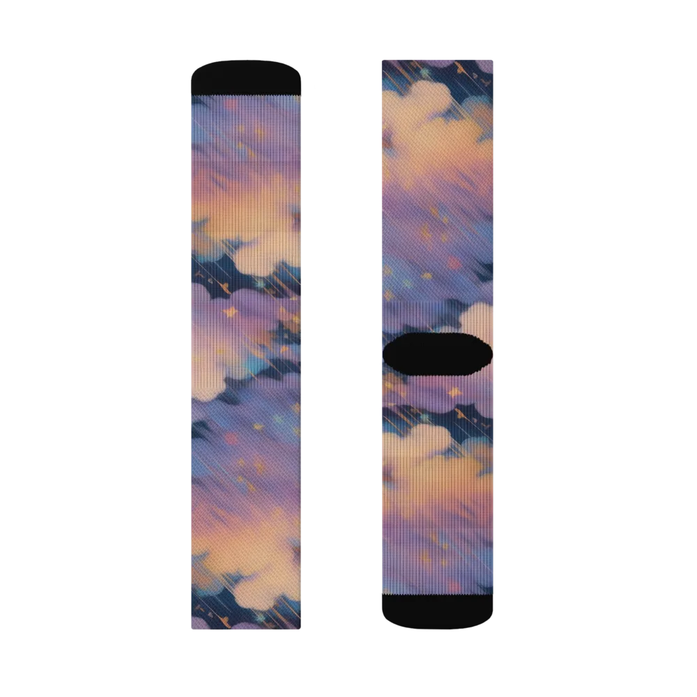 Velvet Comet Drift on Socks — Left Sock