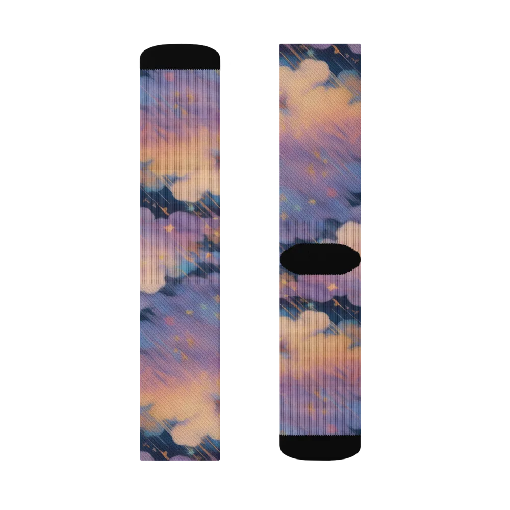 Velvet Comet Drift on Socks — Right Sock