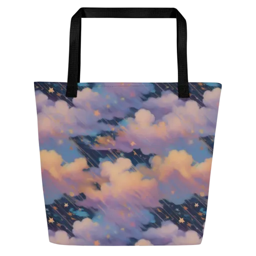Velvet Comet Drift on a Large Tote Bag W/ Pocket
