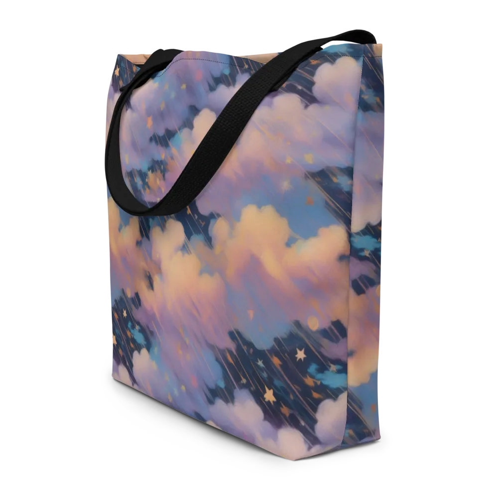 Velvet Comet Drift on Large Tote Bag W/ Pocket — Front
