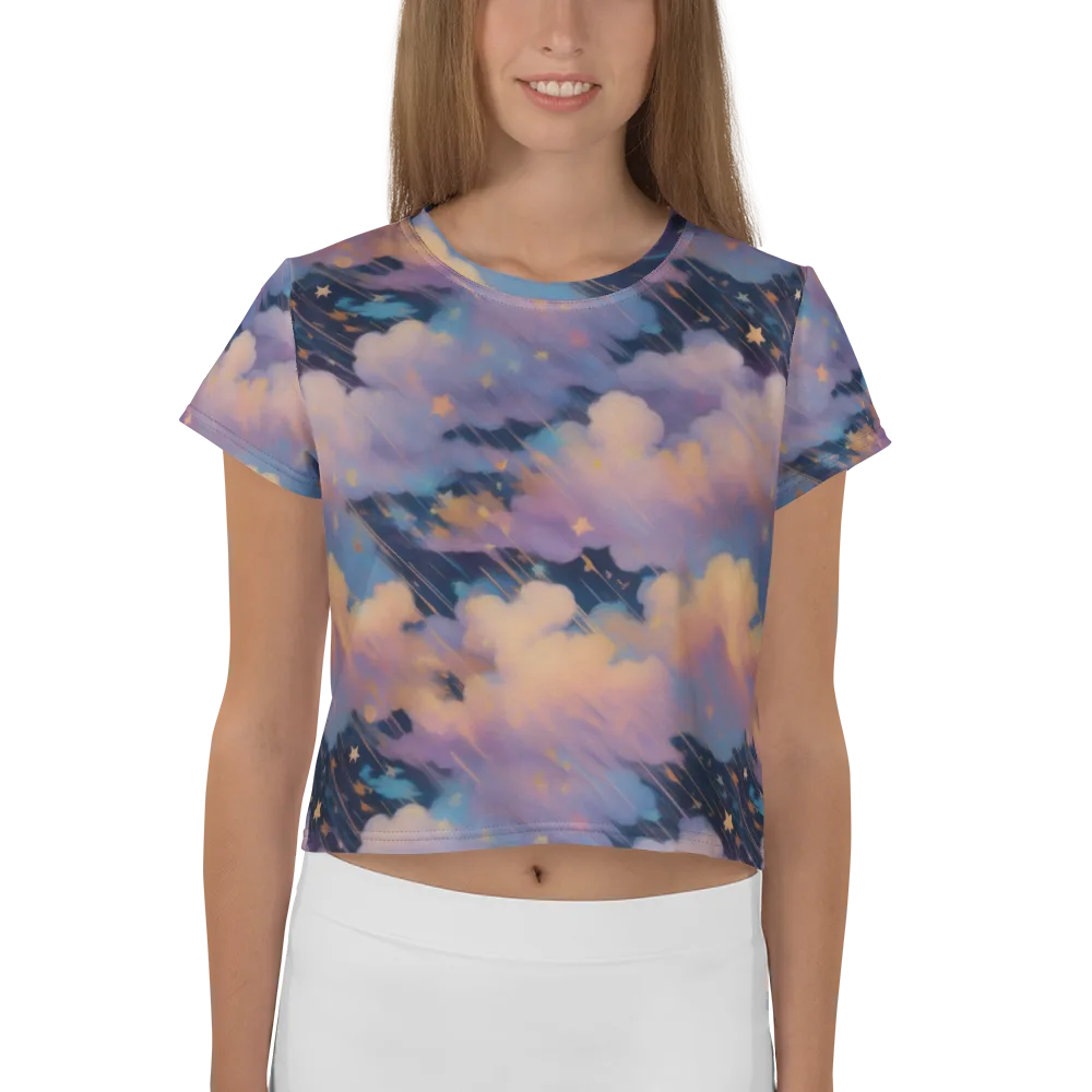 Velvet Comet Drift on Crop Tee — Front