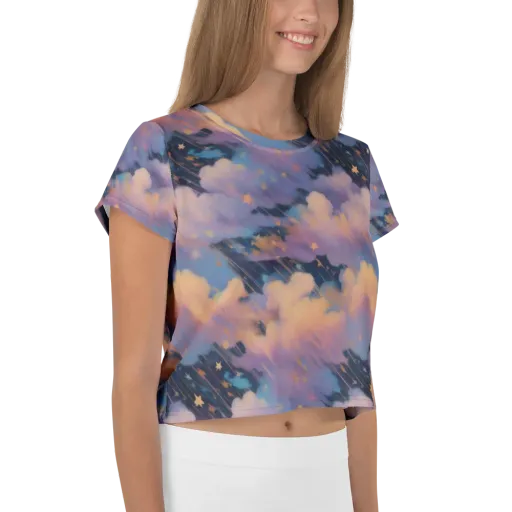 Velvet Comet Drift on a Crop Tee