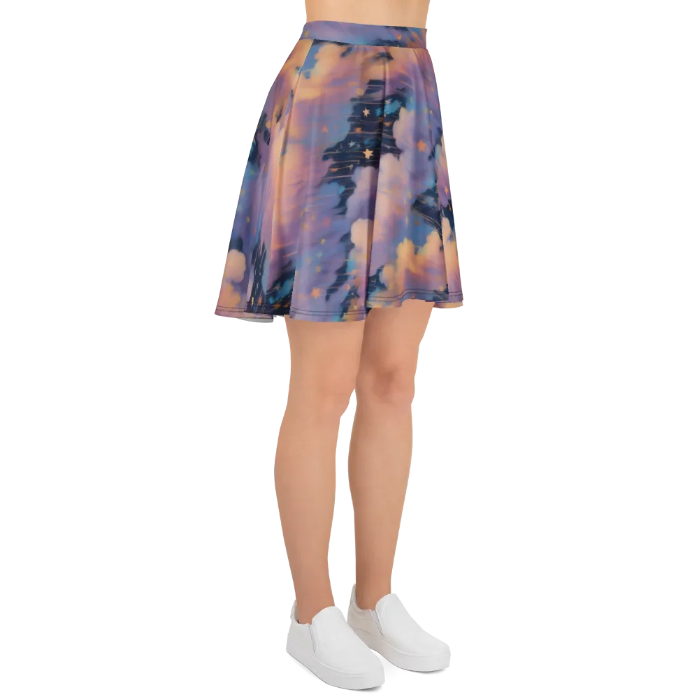Velvet Comet Drift on Skater Skirt — Right