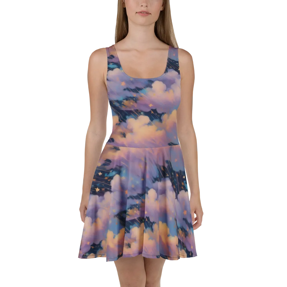 Velvet Comet Drift on Skater Dress — Front