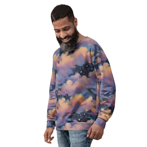 Velvet Comet Drift on a Sweatshirt