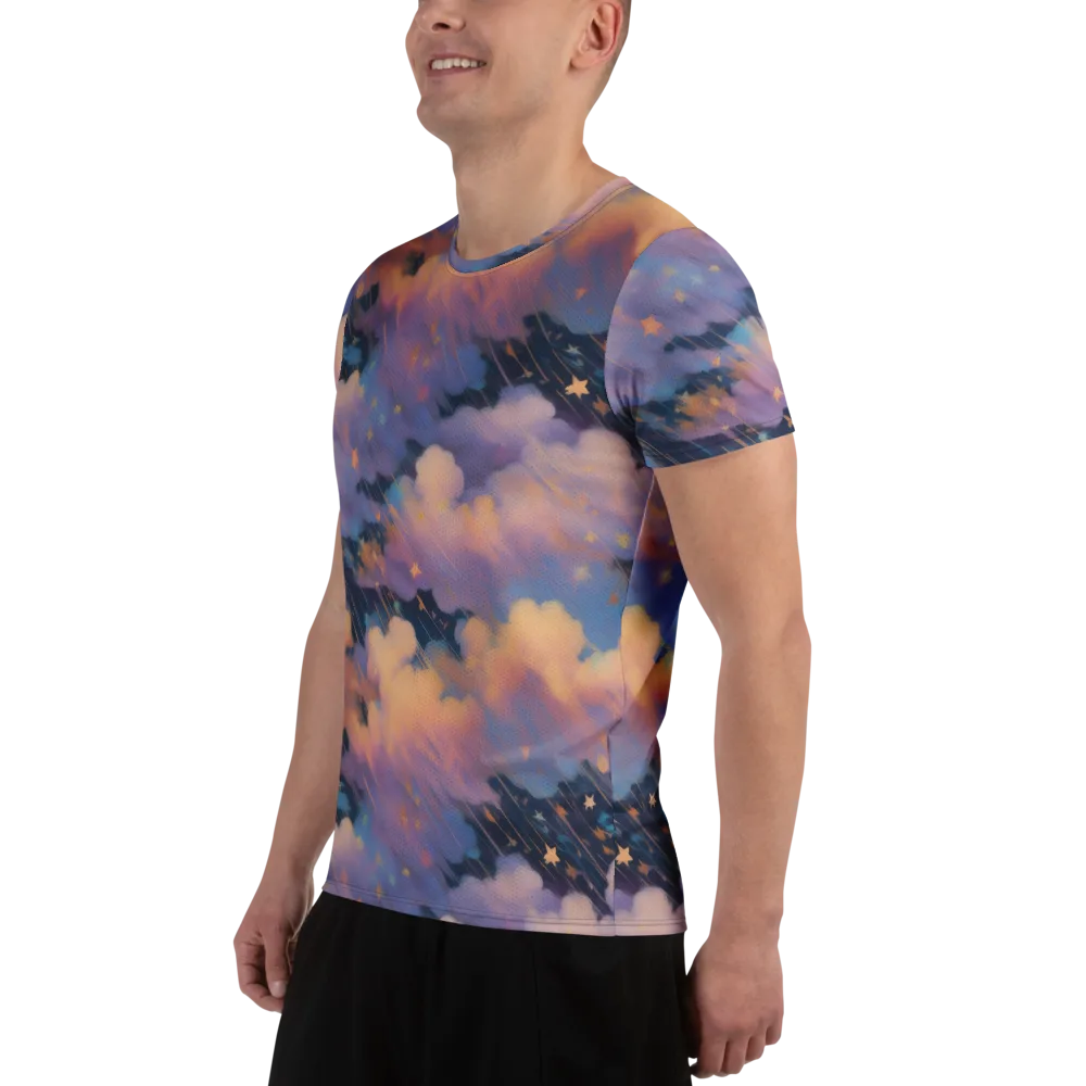 Velvet Comet Drift on Men's Athletic T-Shirt — Left