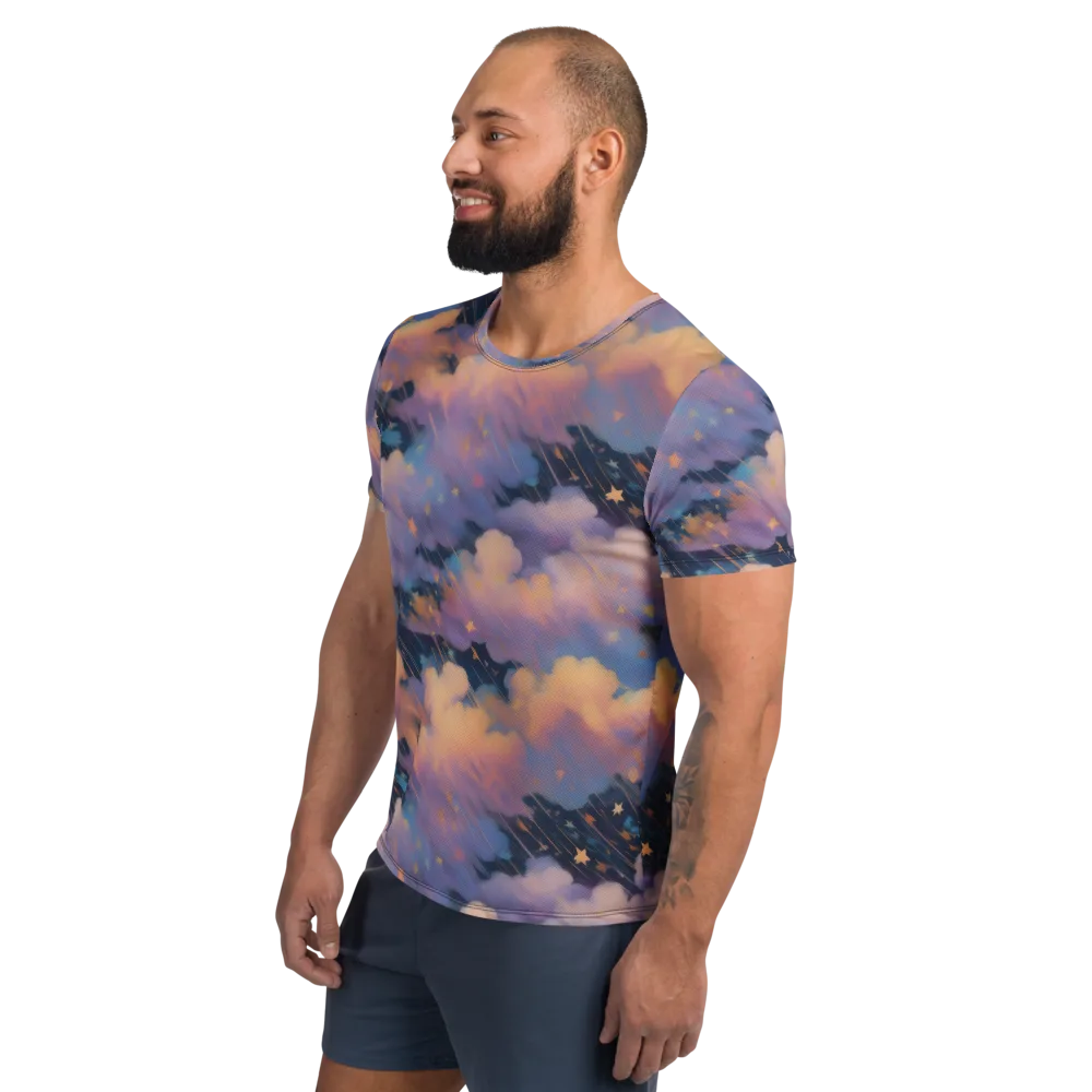Velvet Comet Drift on Men's Athletic T-Shirt — Left