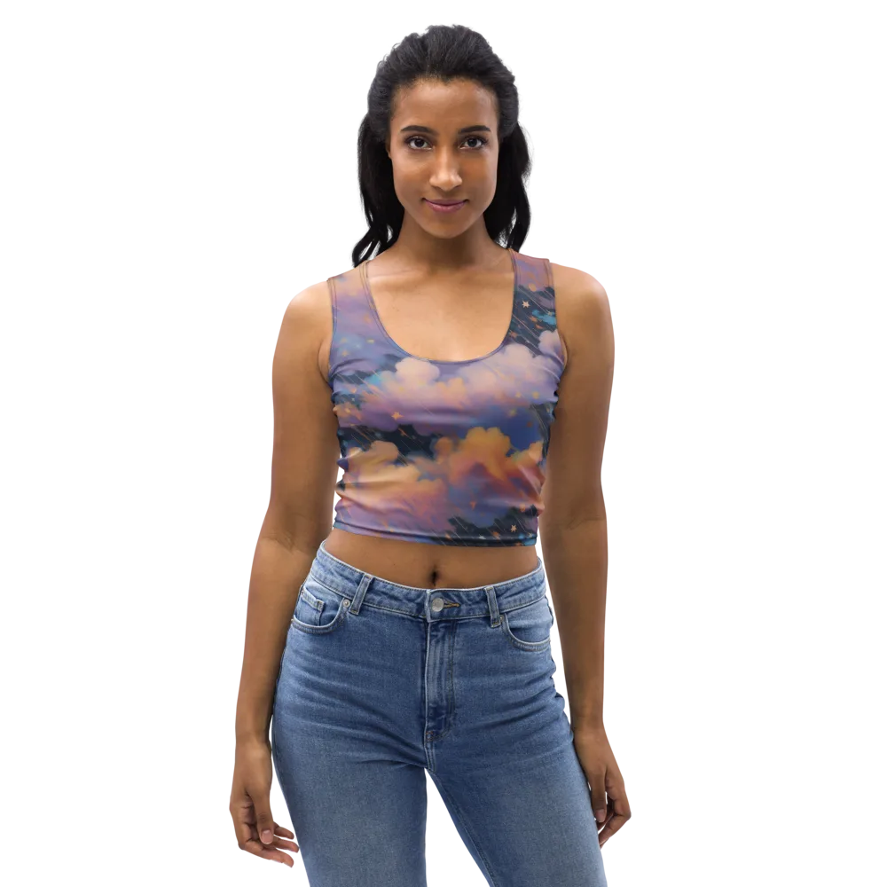 Velvet Comet Drift on Crop Top — Front