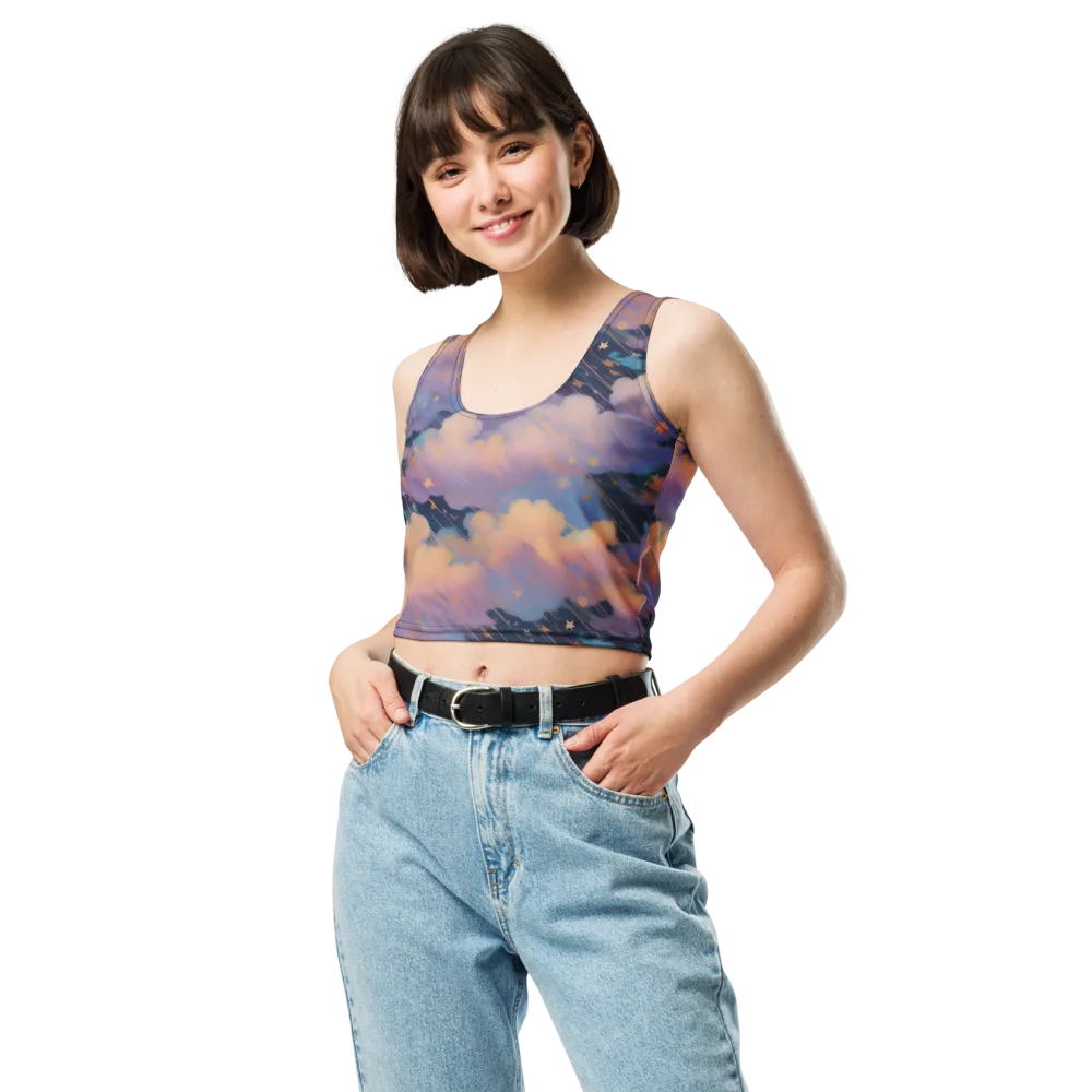 Velvet Comet Drift on Crop Top — Front