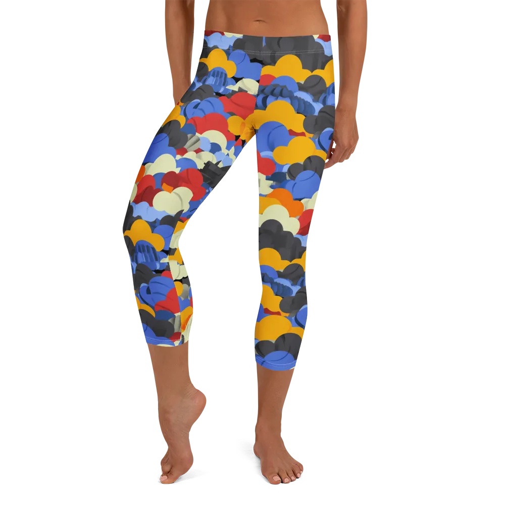 Cloudburst Chromatic on Capri Leggings — Front