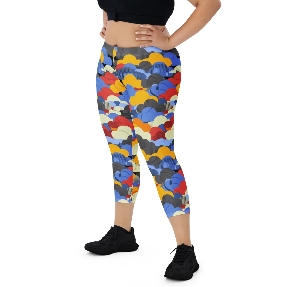 Cloudburst Chromatic on Capri Leggings — Front