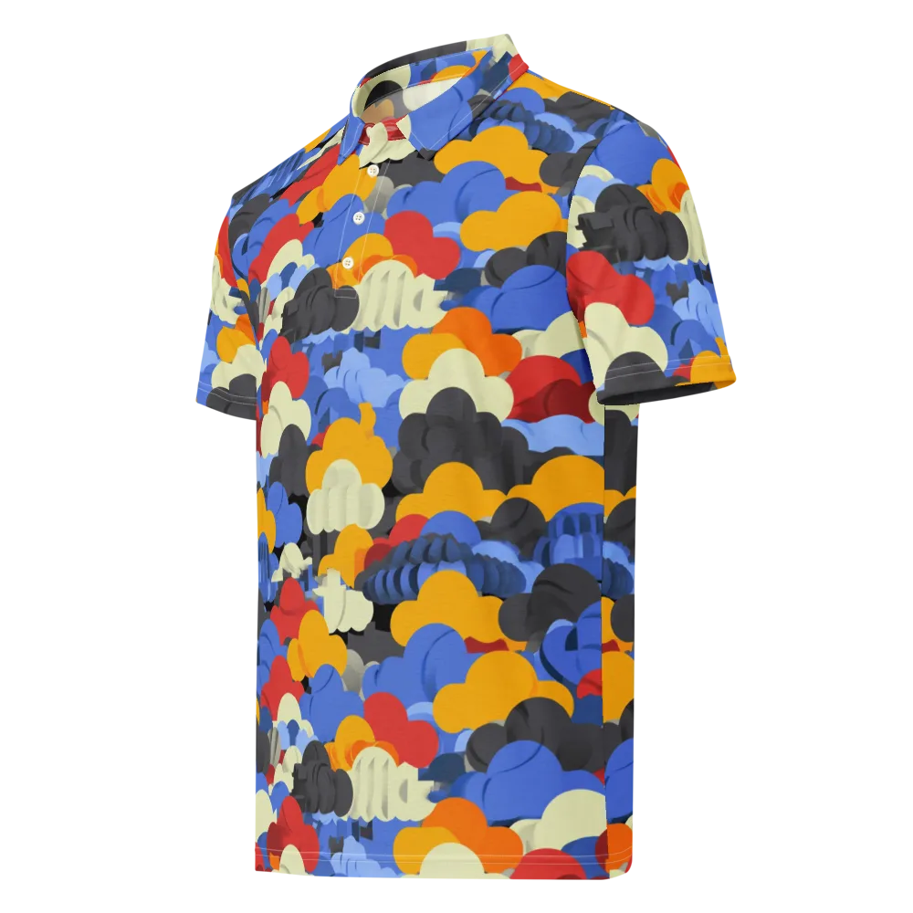 Cloudburst Chromatic on Men's Slim Fit Polo Shirt — Left Front