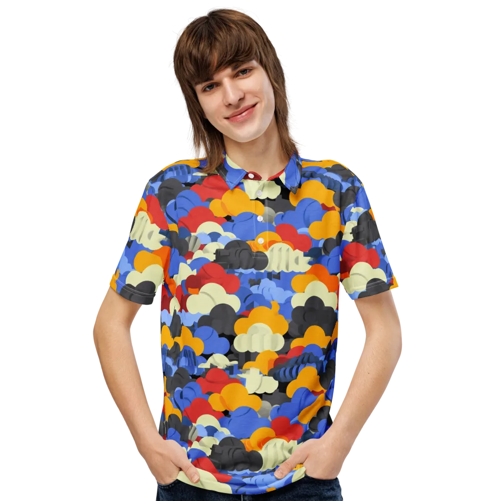 Cloudburst Chromatic on Men's Slim Fit Polo Shirt — Front