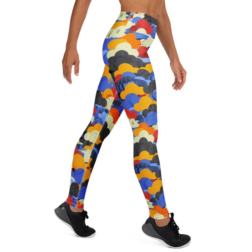 Cloudburst Chromatic on Yoga Leggings — Right