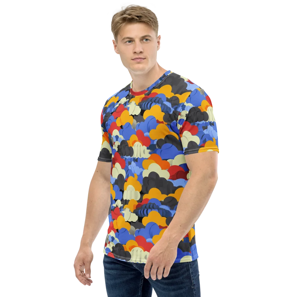 Cloudburst Chromatic on Men's Crew Neck T-Shirt — Left