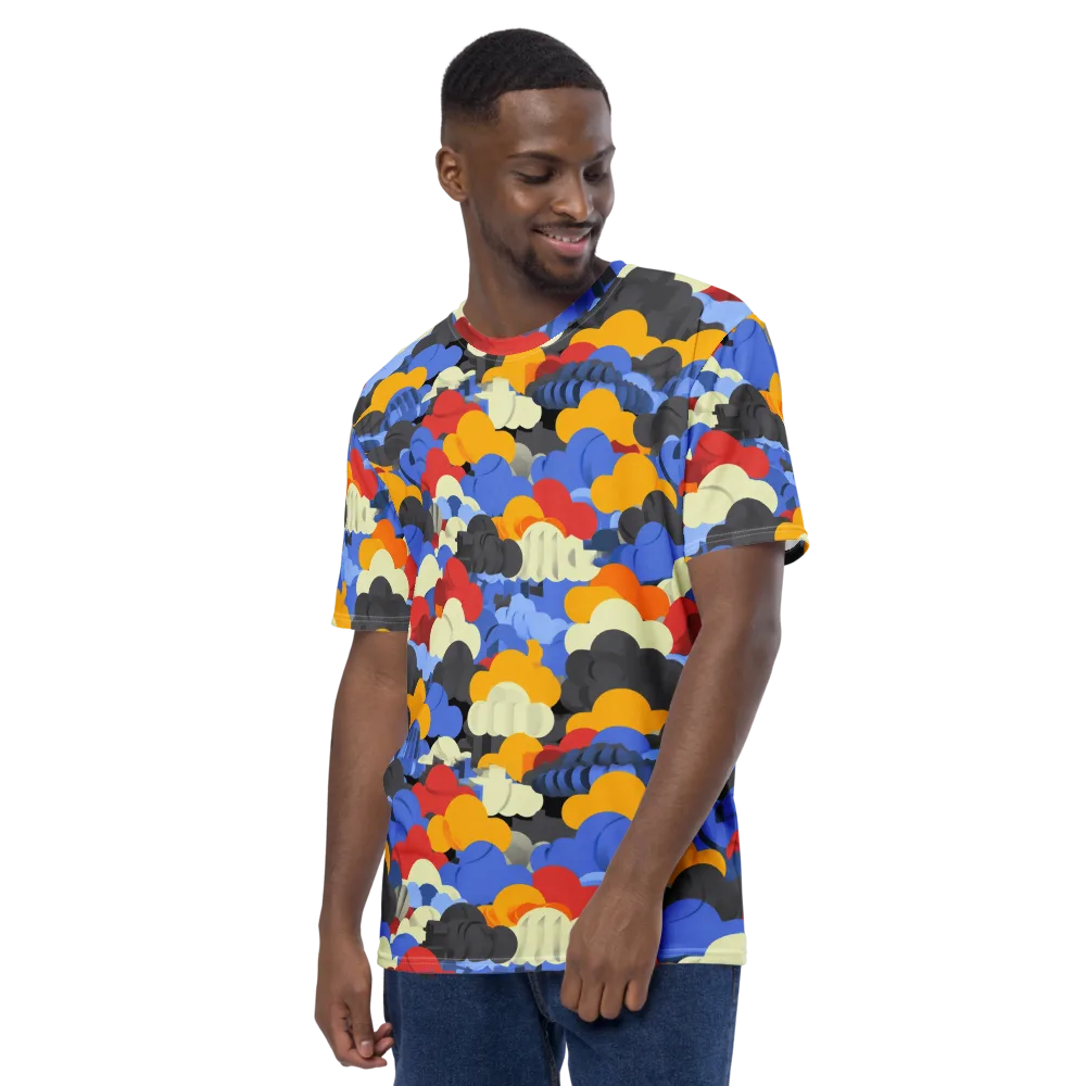 Cloudburst Chromatic on Men's Crew Neck T-Shirt — Left