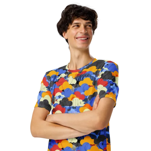 Cloudburst Chromatic on a Men's Crew Neck T-Shirt