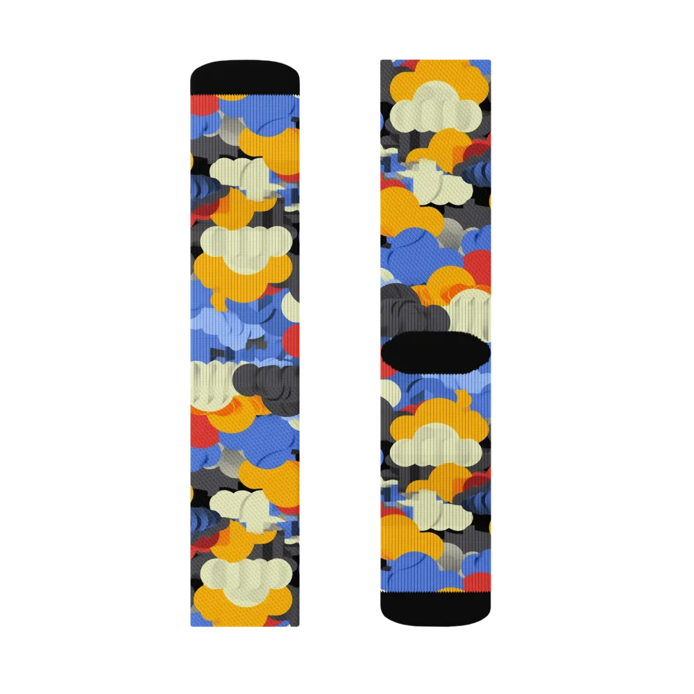 Cloudburst Chromatic on Socks — Right Sock