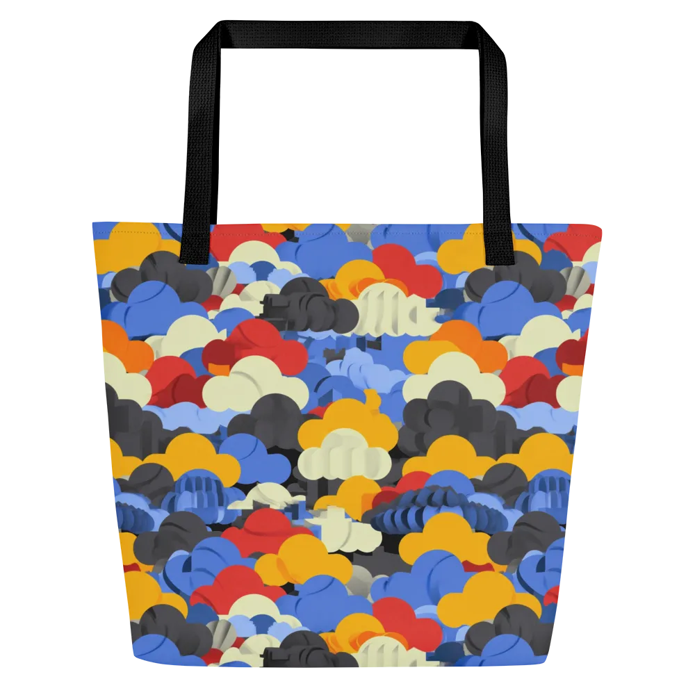 Cloudburst Chromatic on Large Tote Bag W/ Pocket — Front