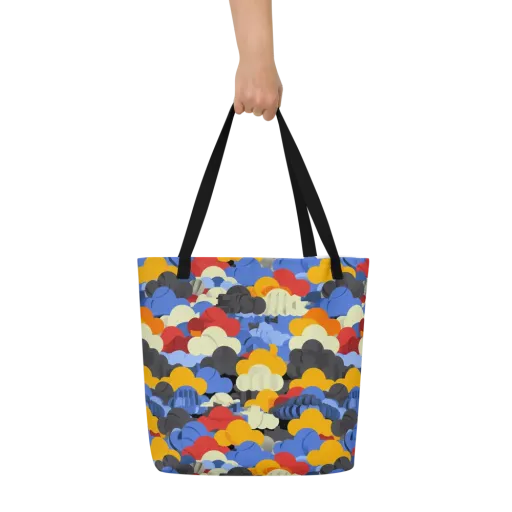 Cloudburst Chromatic on a Large Tote Bag W/ Pocket