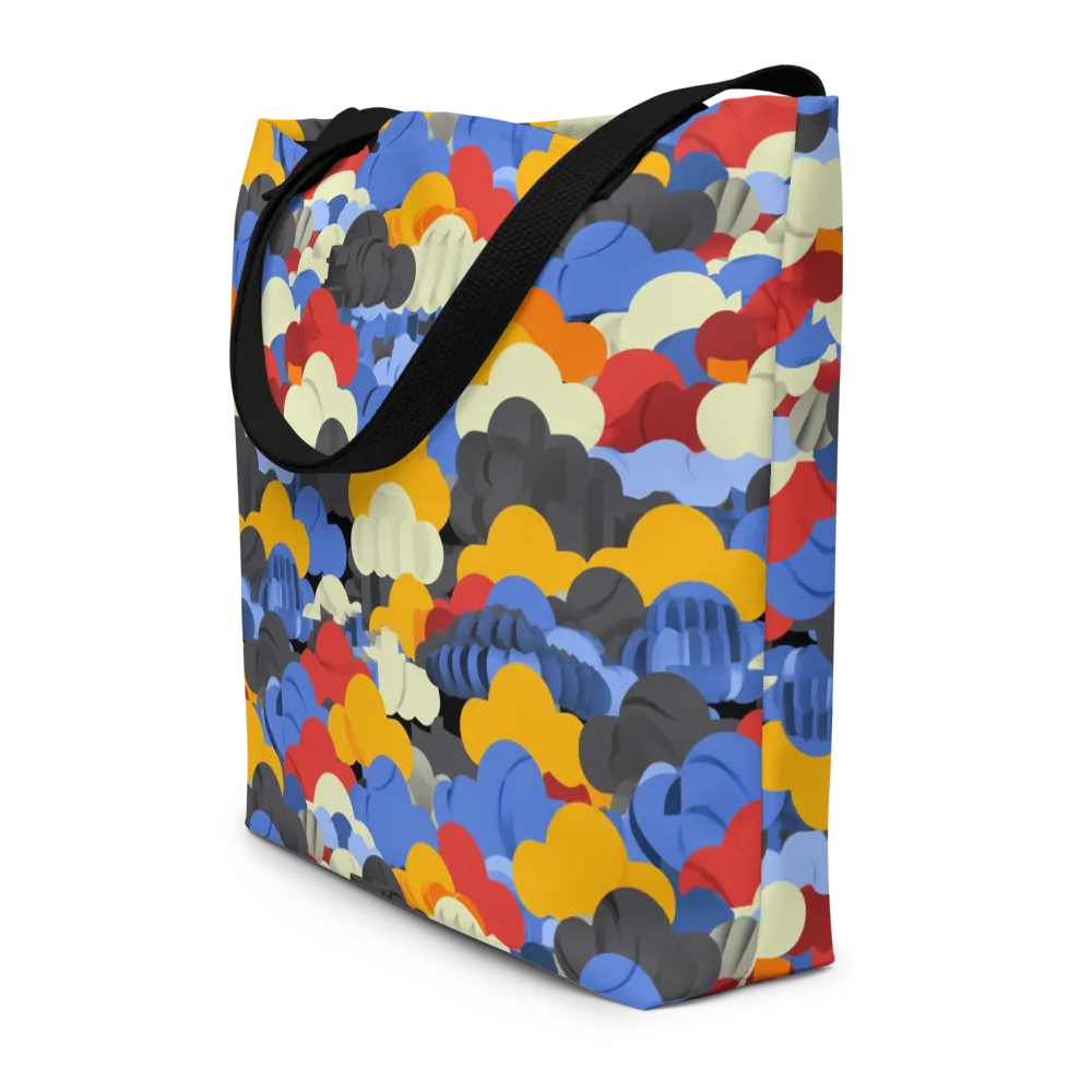 Cloudburst Chromatic on Large Tote Bag W/ Pocket — Front