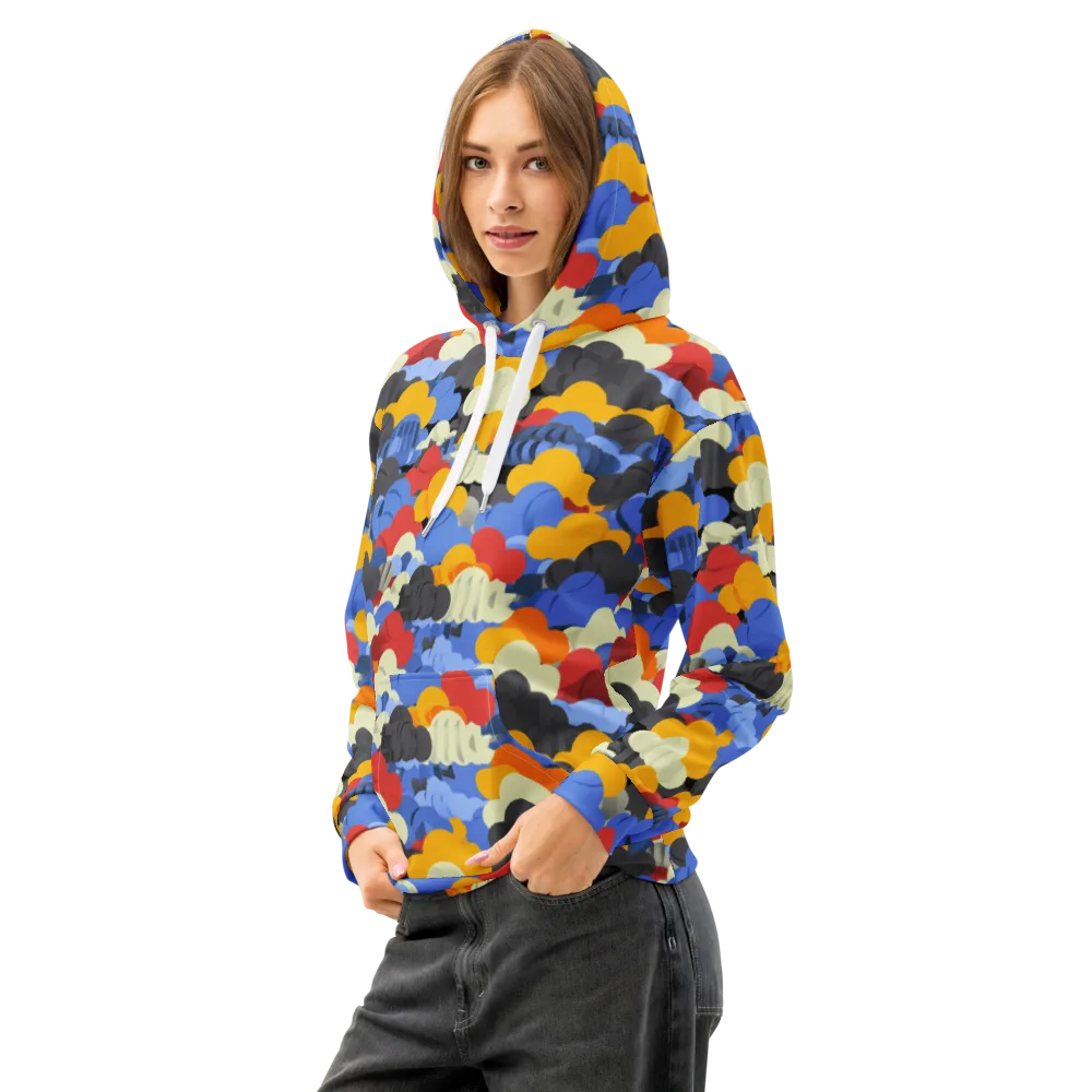 Cloudburst Chromatic on Cotton Hoodie — Left Front