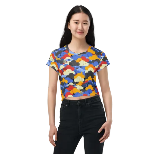Cloudburst Chromatic on a Crop Tee