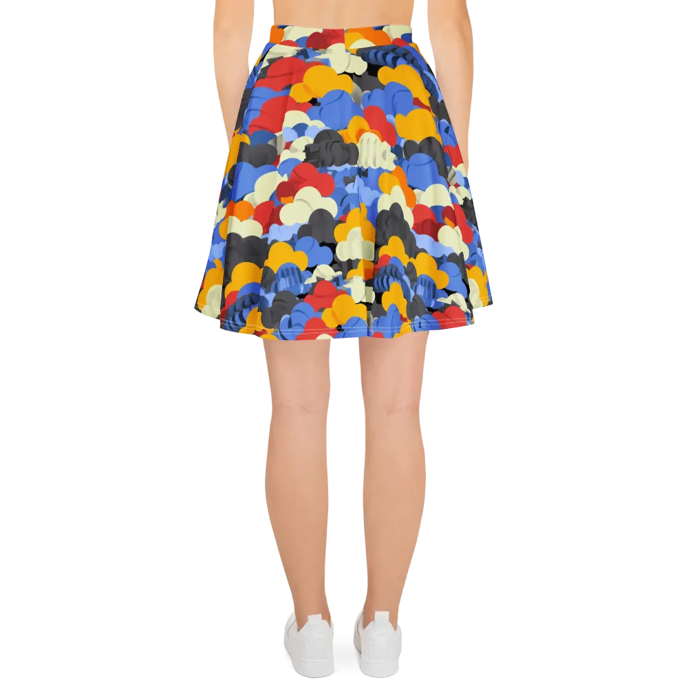 Cloudburst Chromatic on Skater Skirt — Back