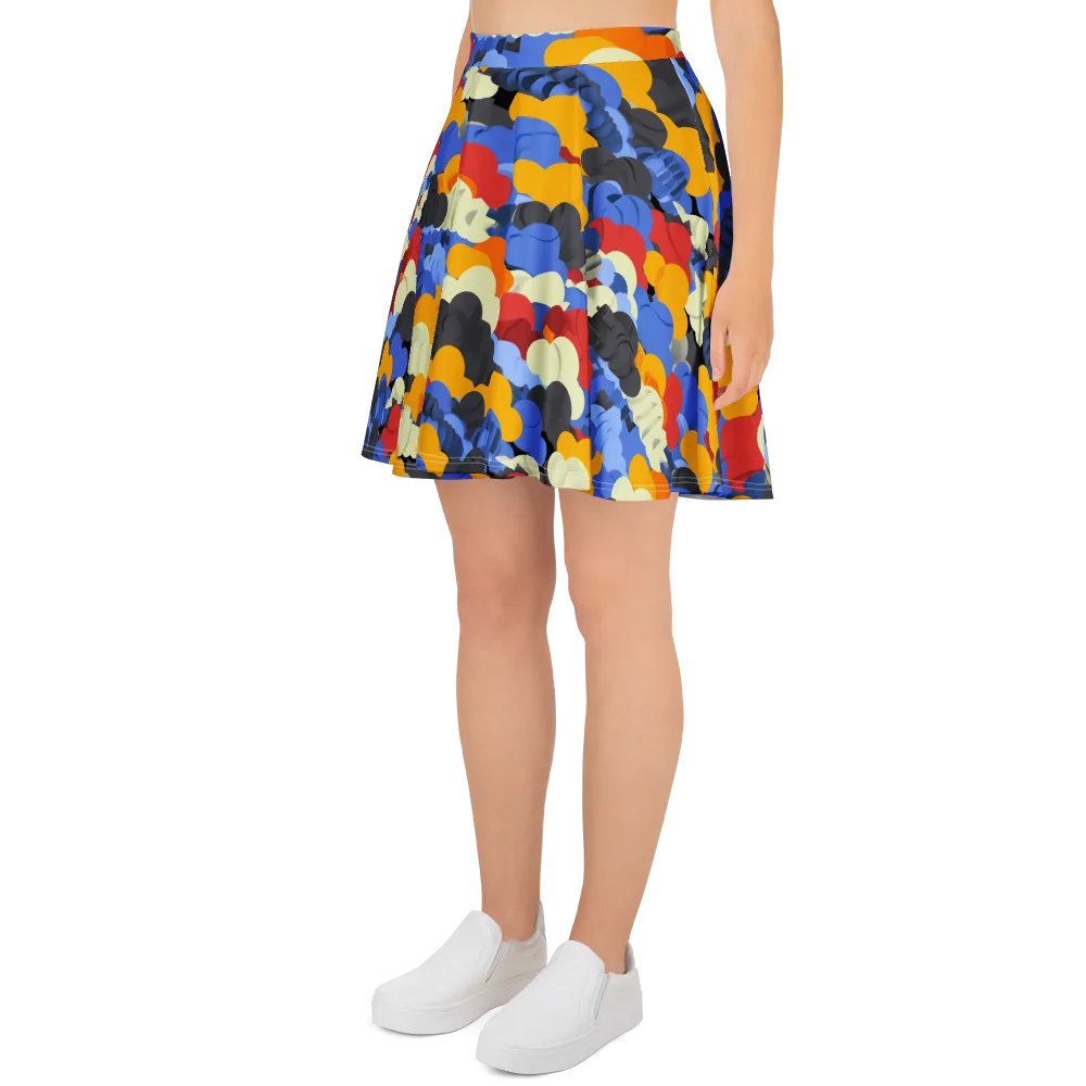 Cloudburst Chromatic on Skater Skirt — Left