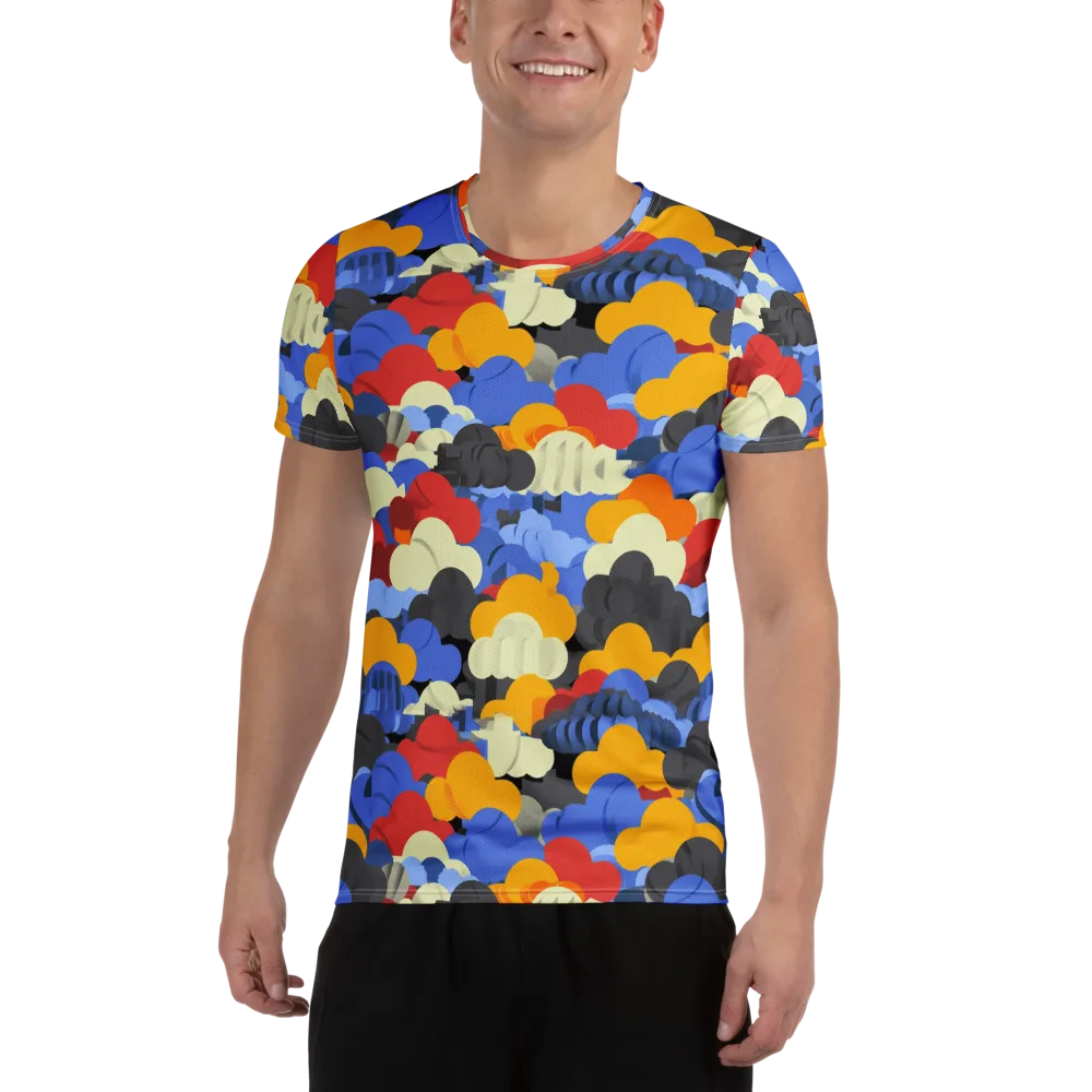 Cloudburst Chromatic on Men's Athletic T-Shirt — Front