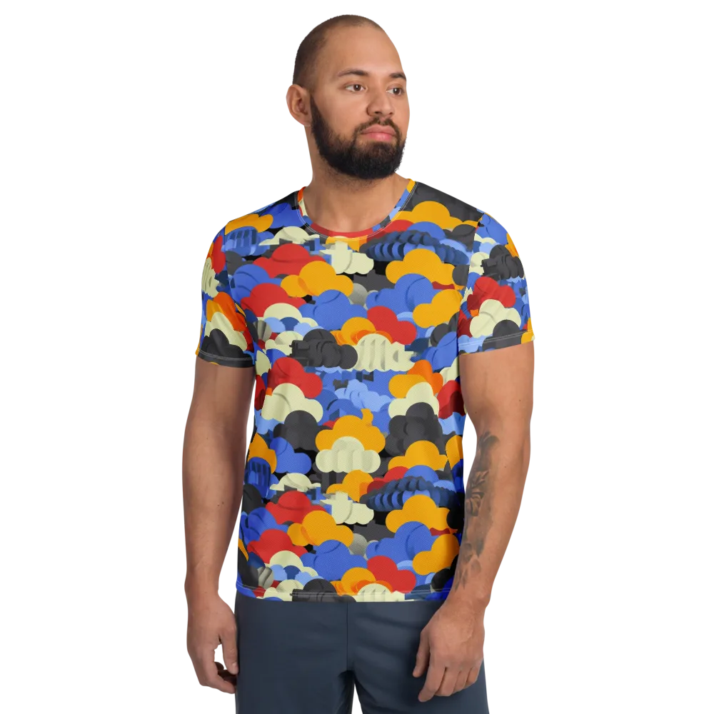 Cloudburst Chromatic on Men's Athletic T-Shirt — Front