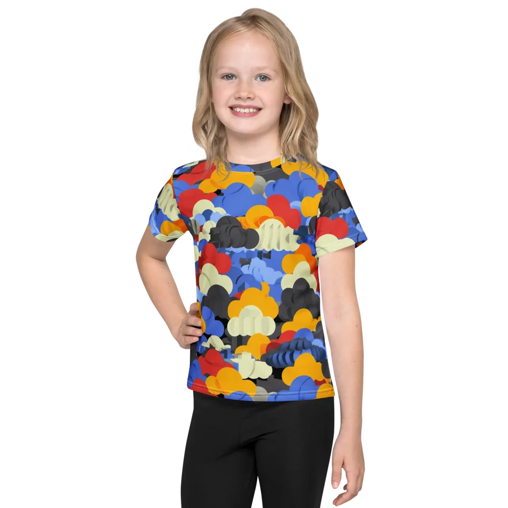 Cloudburst Chromatic on Kids Crew Neck T-Shirt — Front