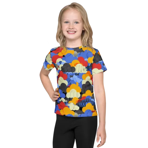 Cloudburst Chromatic on a Kids Crew Neck T-Shirt